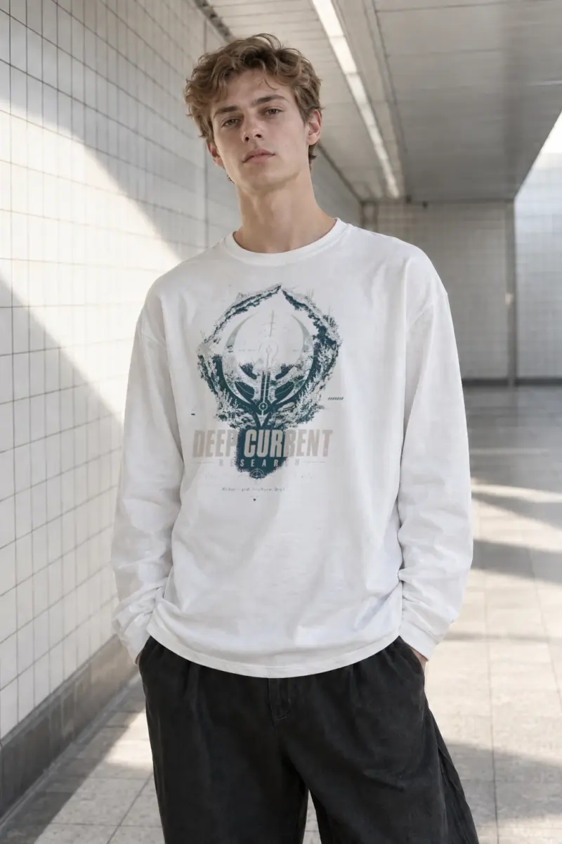 "Deep Current Research" Unisex Longsleeve T-shirt | Gildan 2400
