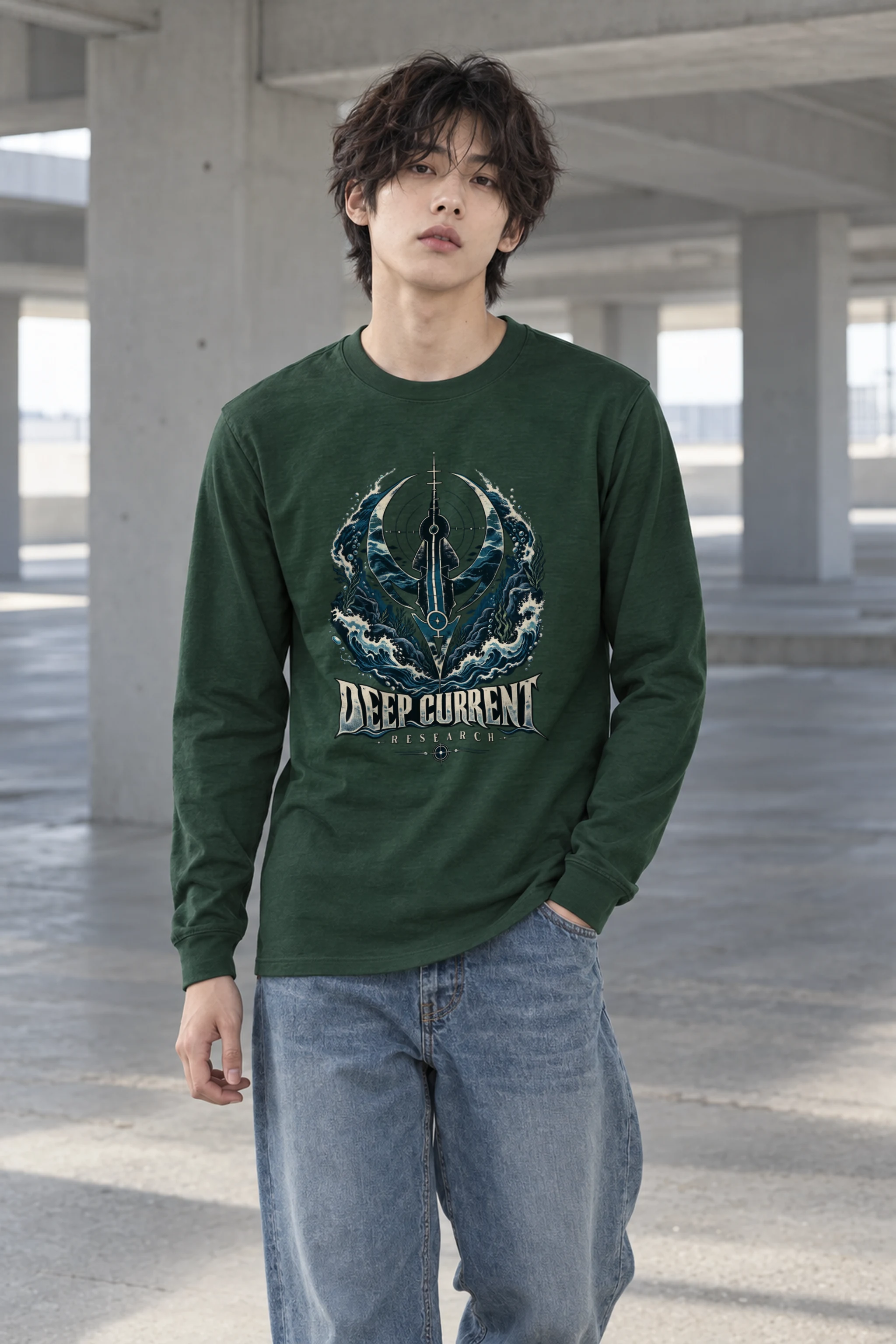 "Deep Current Research" Unisex Longsleeve T-shirt