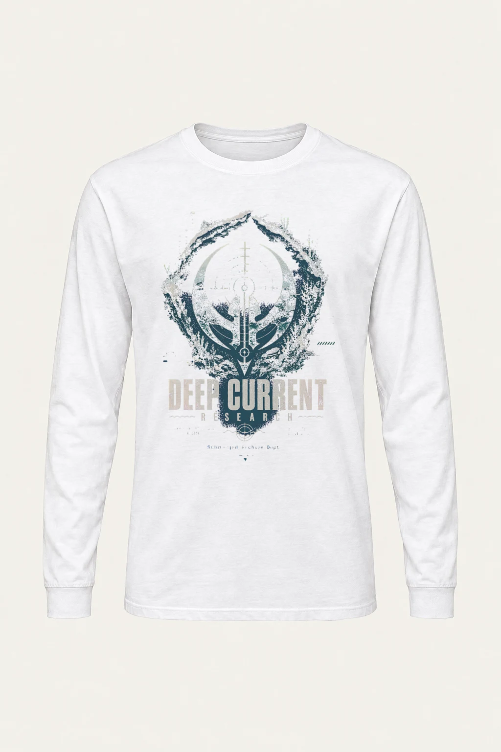 "Deep Current Research" Unisex Longsleeve T-shirt | Gildan 2400