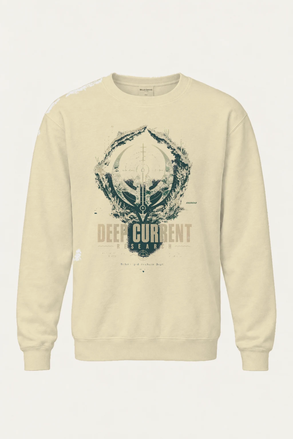 "Deep Current Research" Unisex Sponge Fleece Crewneck Sweatshirt | Bella + Canvas 3901