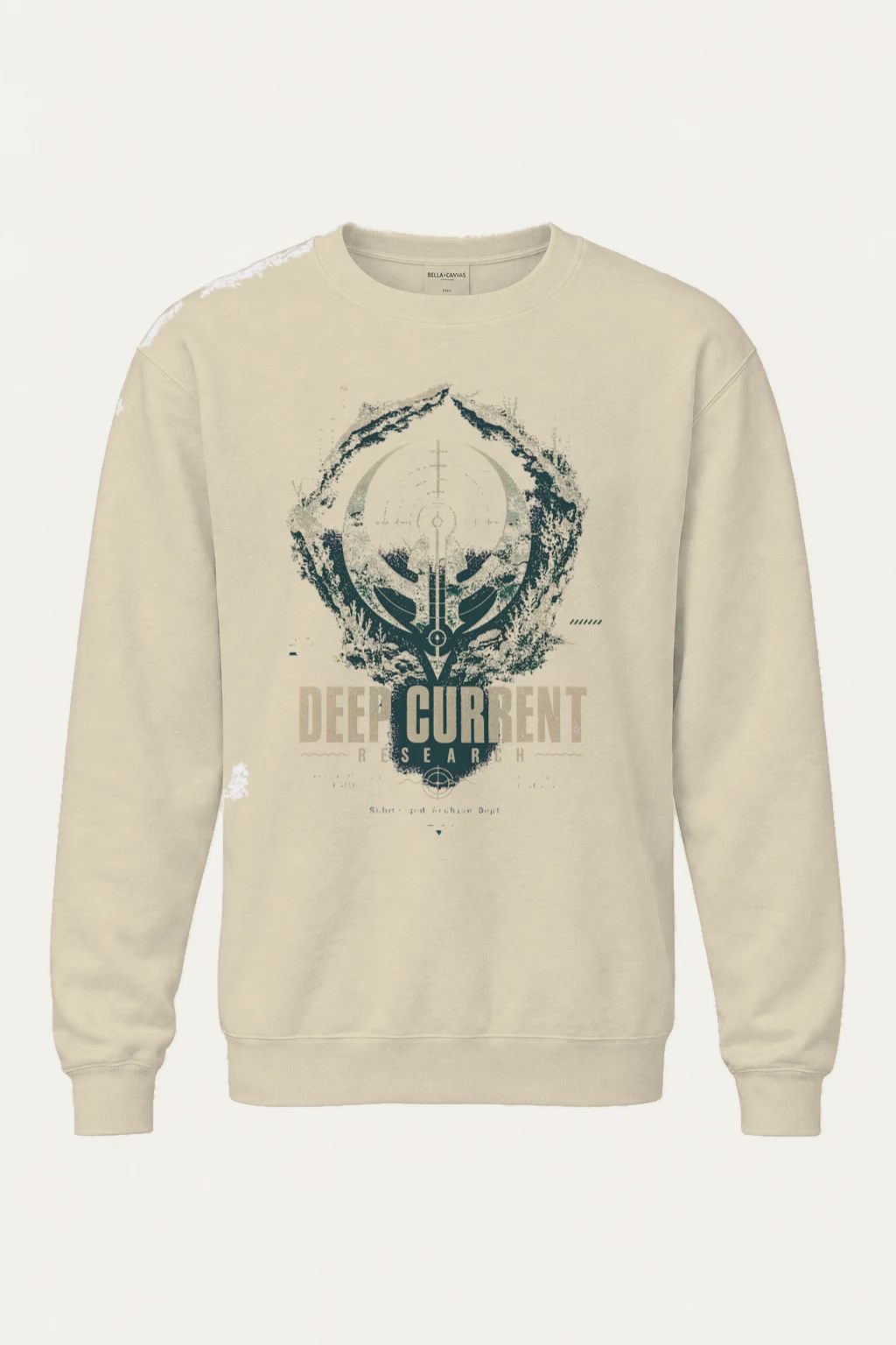 "Deep Current Research" Unisex Sponge Fleece Crewneck Sweatshirt | Bella + Canvas 3901