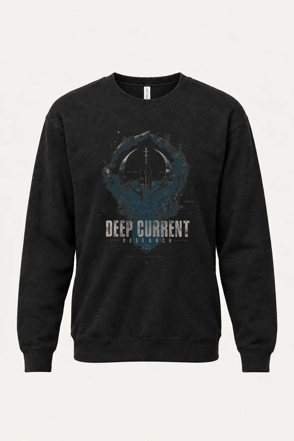 "Deep Current Research" Unisex Sponge Fleece Crewneck Sweatshirt | Bella + Canvas 3901