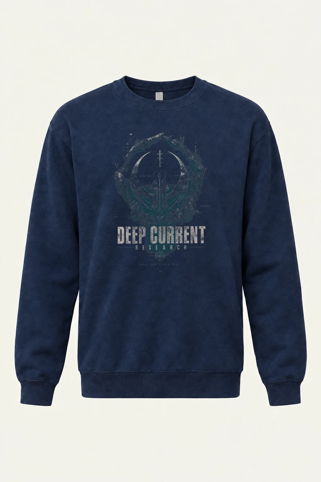 "Deep Current Research" Unisex Sponge Fleece Crewneck Sweatshirt | Bella + Canvas 3901