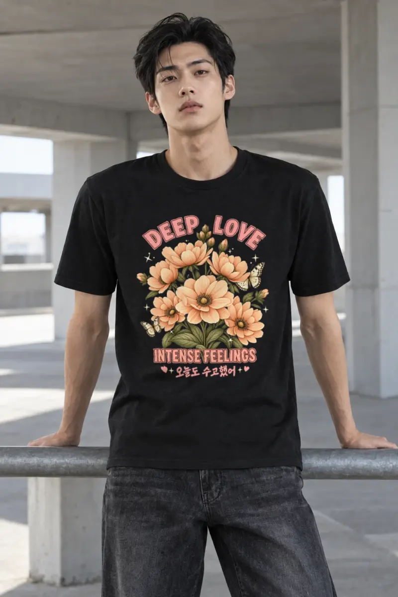 "Deep Love Botanicals" Heavyweight Unisex Crewneck T-shirt