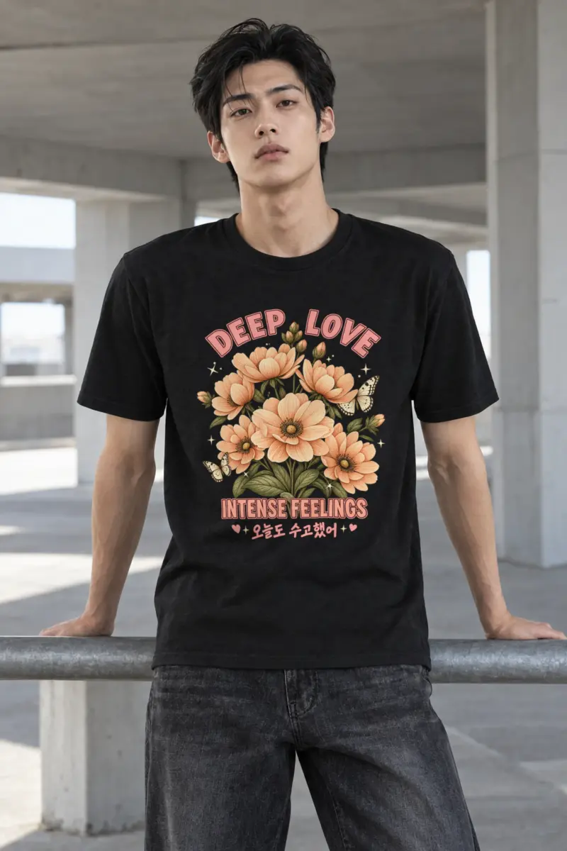 "Deep Love Botanicals" Heavyweight Unisex Crewneck T-shirt
