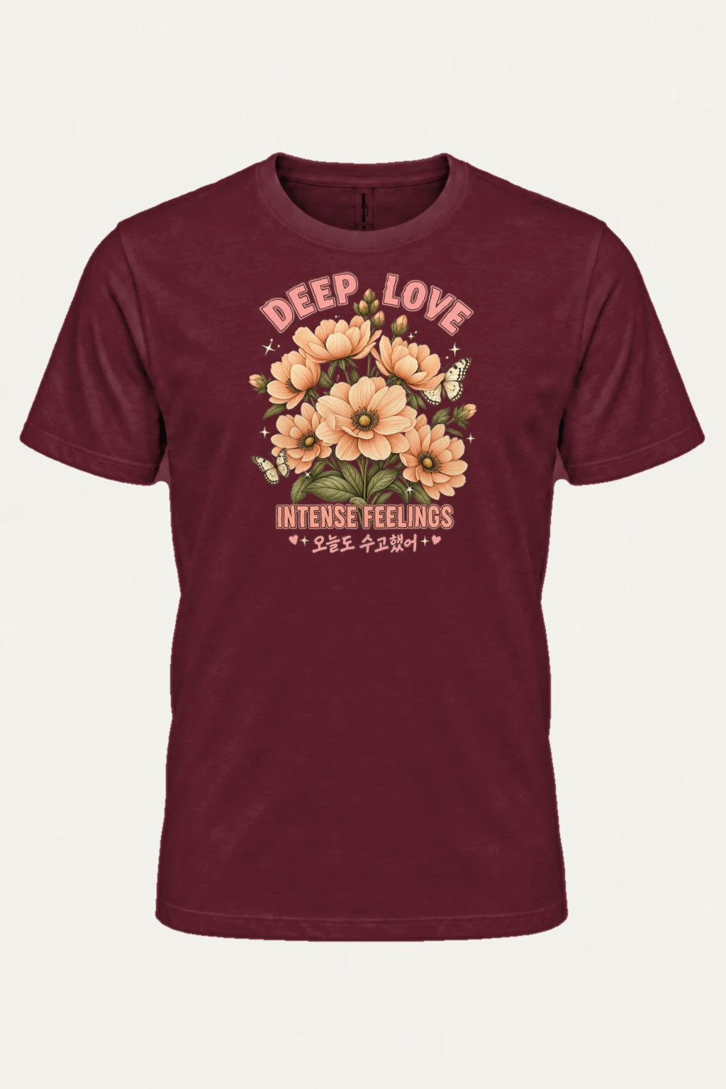 "Deep Love Botanicals" Heavyweight Unisex Crewneck T-shirt | Gildan 5000