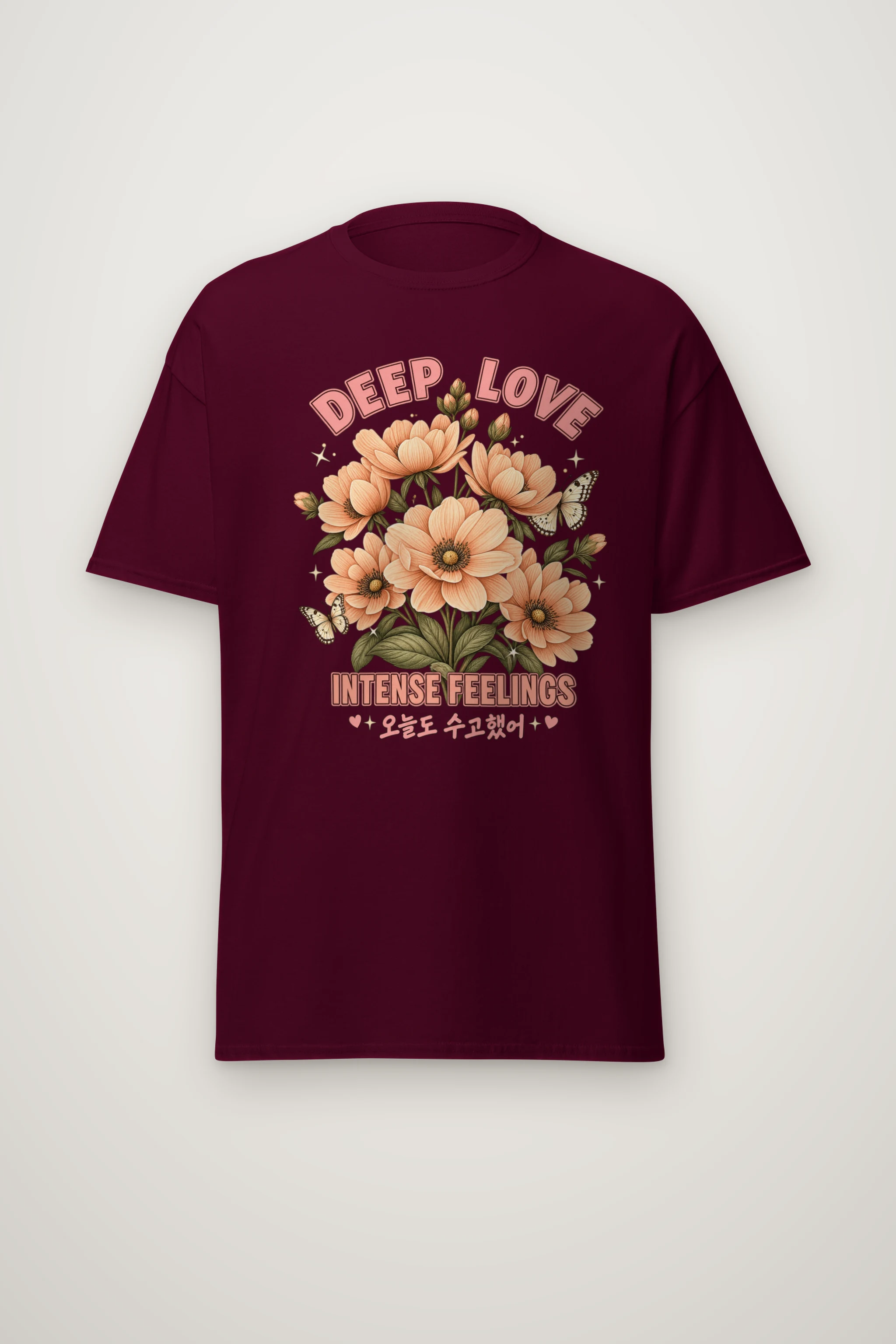 "Deep Love Botanicals" Heavyweight Unisex Crewneck T-shirt