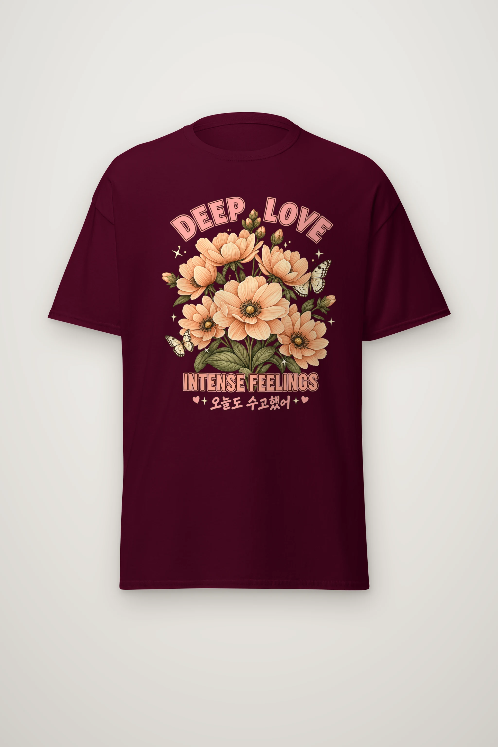 "Deep Love Botanicals" Heavyweight Unisex Crewneck T-shirt