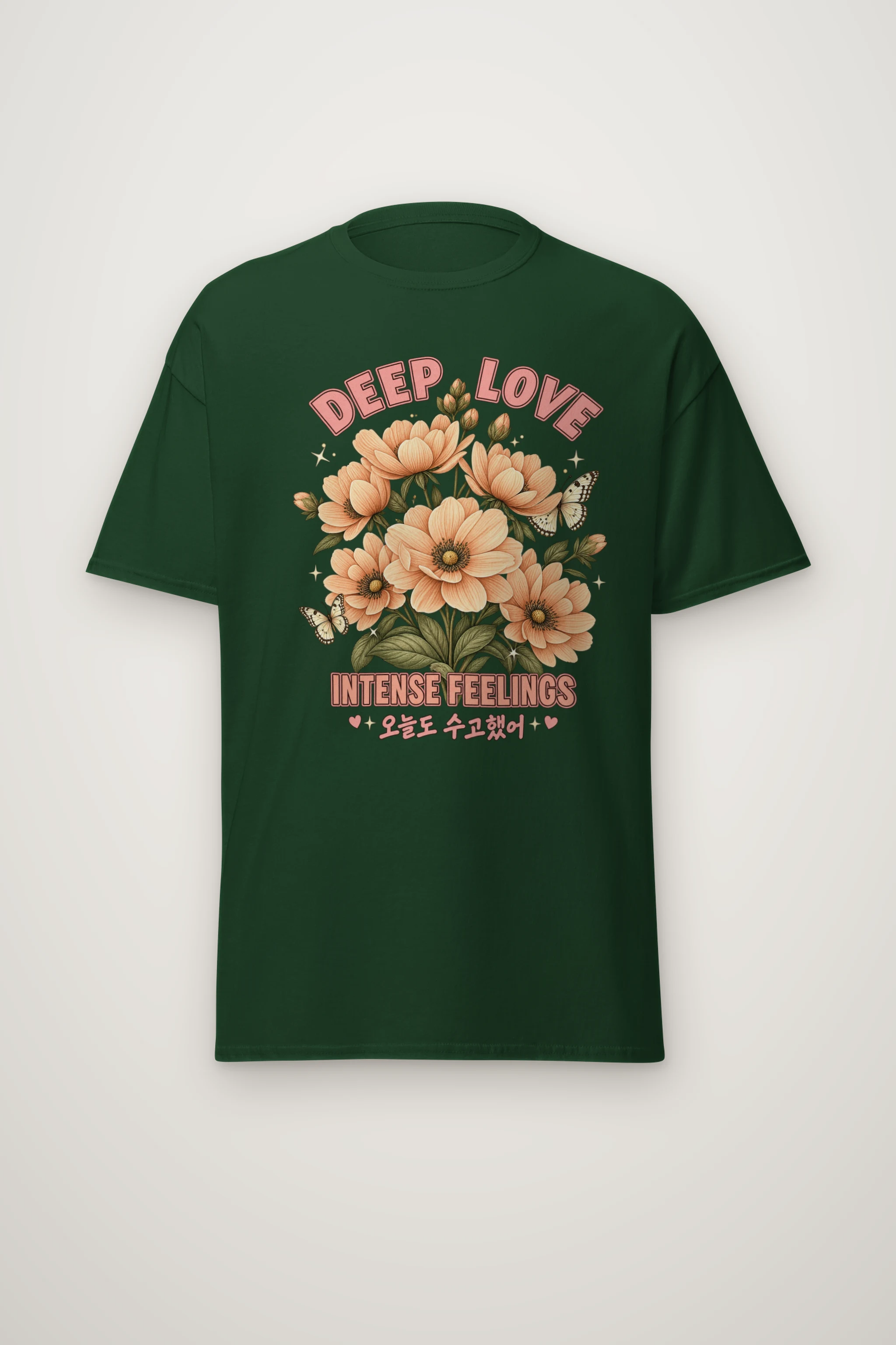 "Deep Love Botanicals" Heavyweight Unisex Crewneck T-shirt