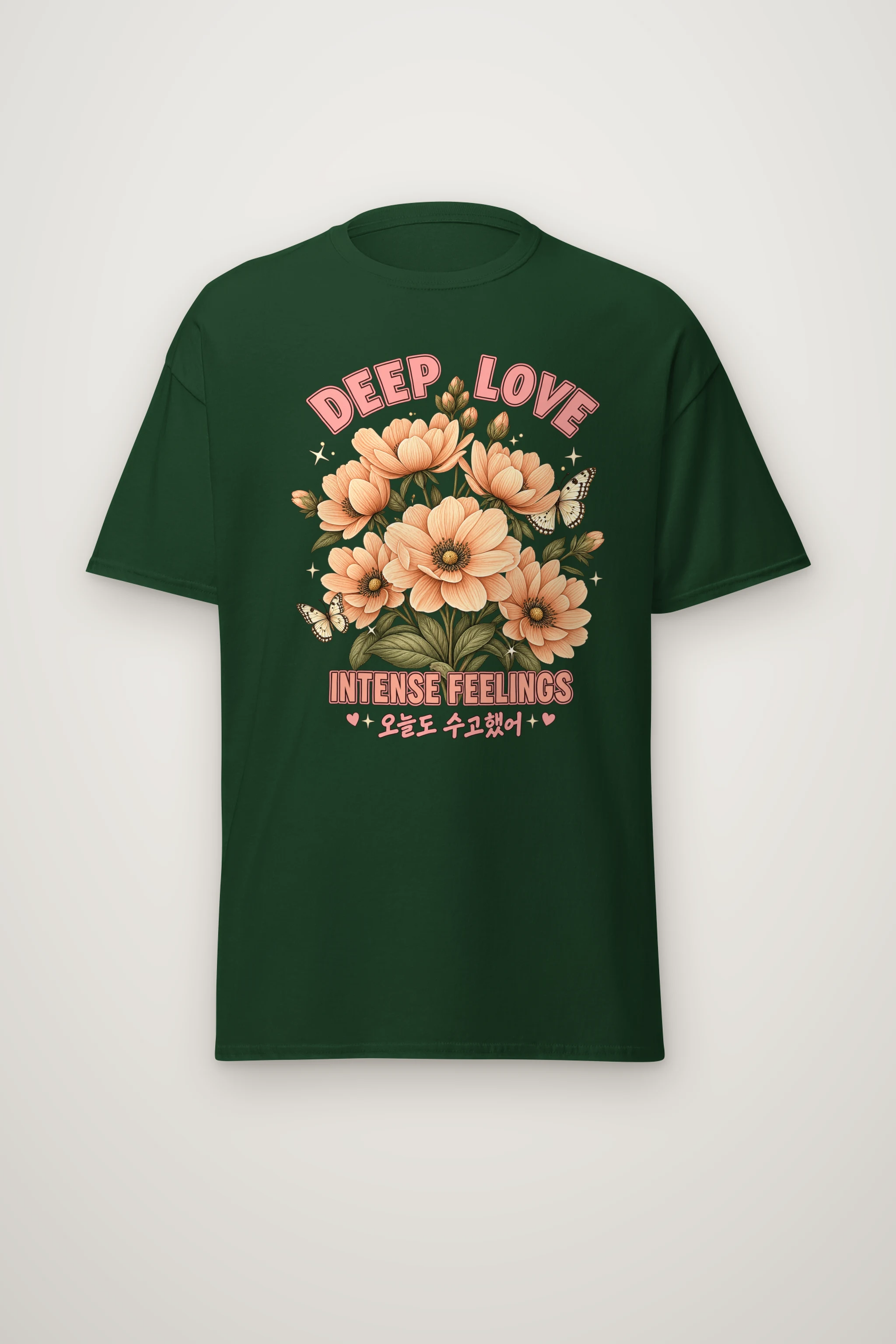 "Deep Love Botanicals" Heavyweight Unisex Crewneck T-shirt