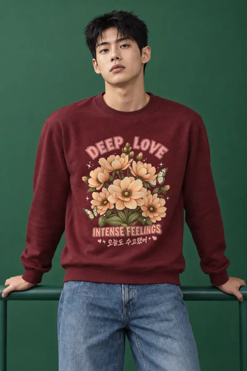 "Deep Love Daisies" Heavy Blend Unisex Crewneck Sweatshirt