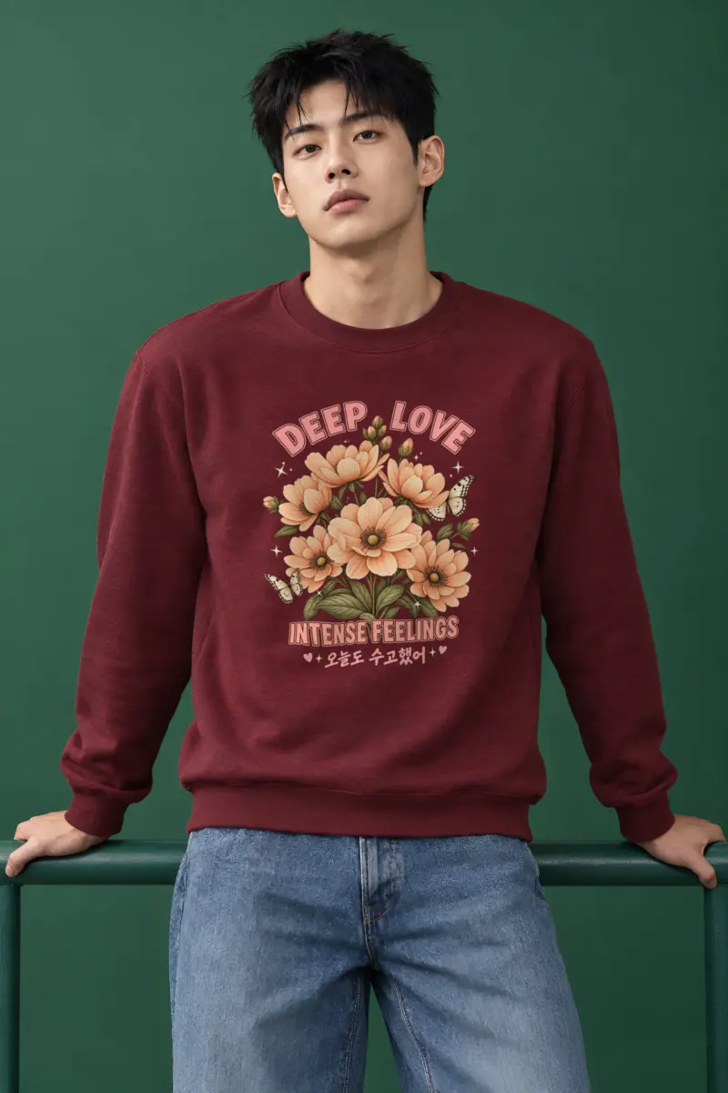 "Deep Love Daisies" Heavy Blend Unisex Crewneck Sweatshirt