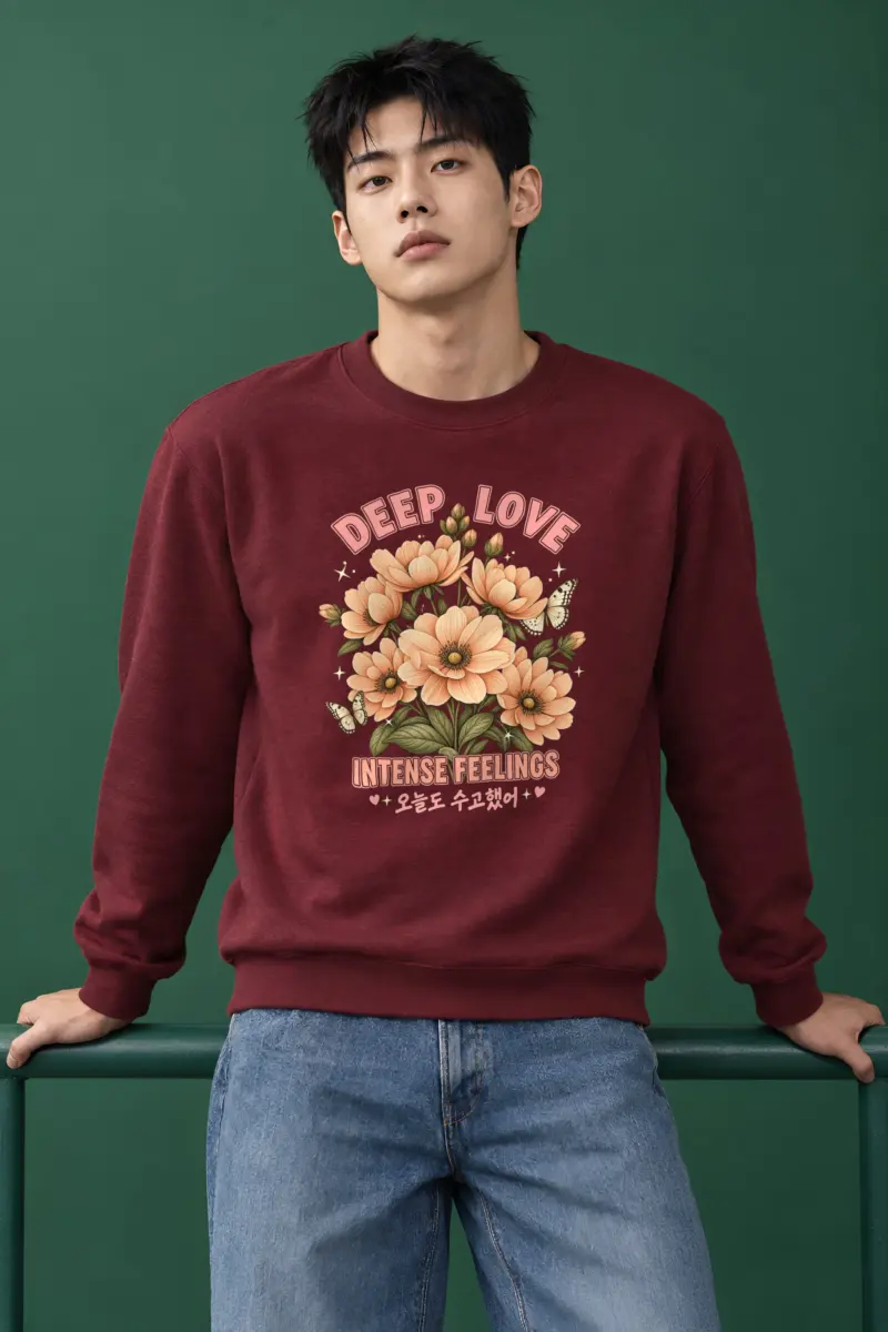 "Deep Love Daisies" Heavy Blend Unisex Crewneck Sweatshirt