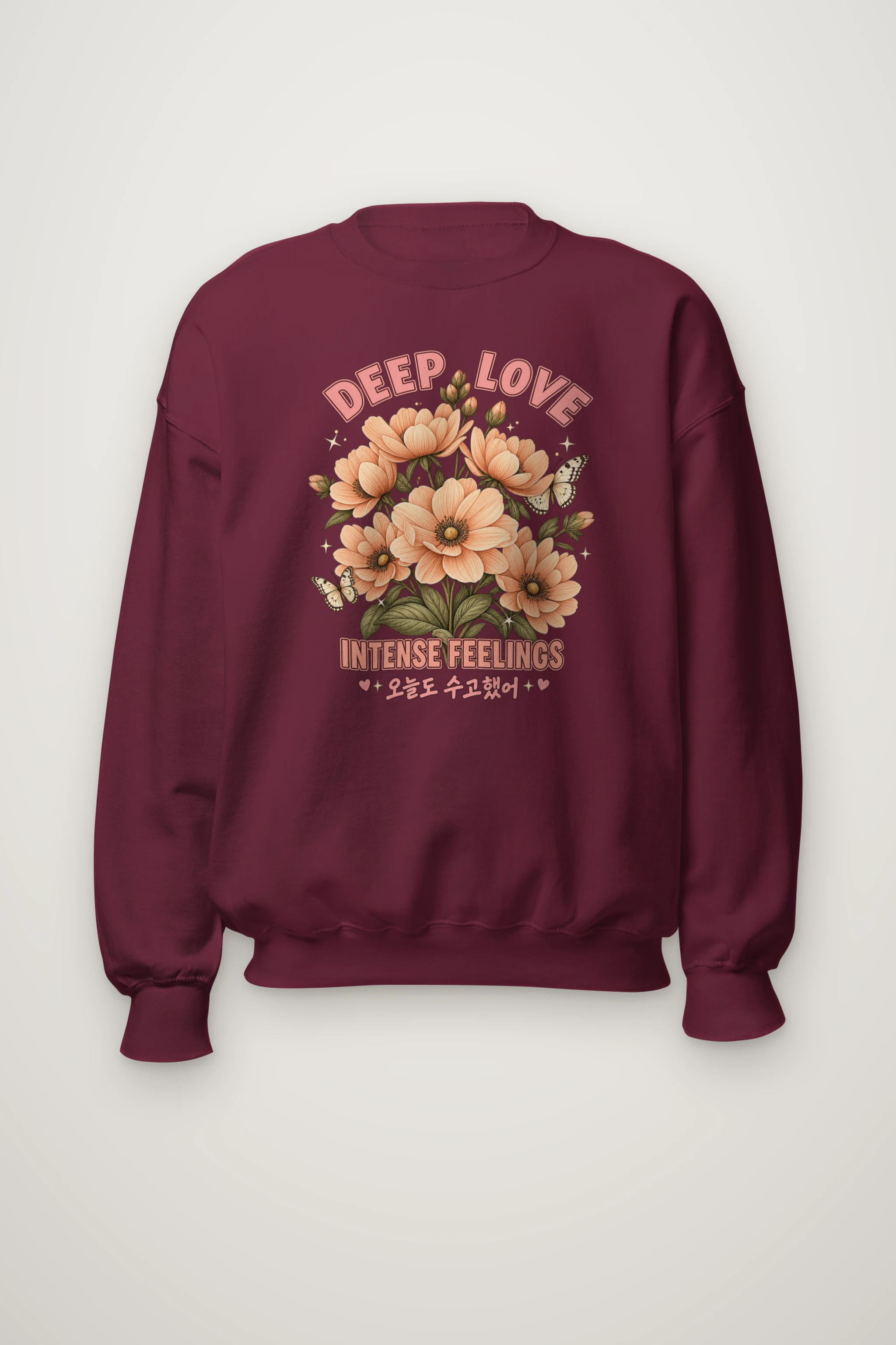 "Deep Love Daisies" Heavy Blend Unisex Crewneck Sweatshirt