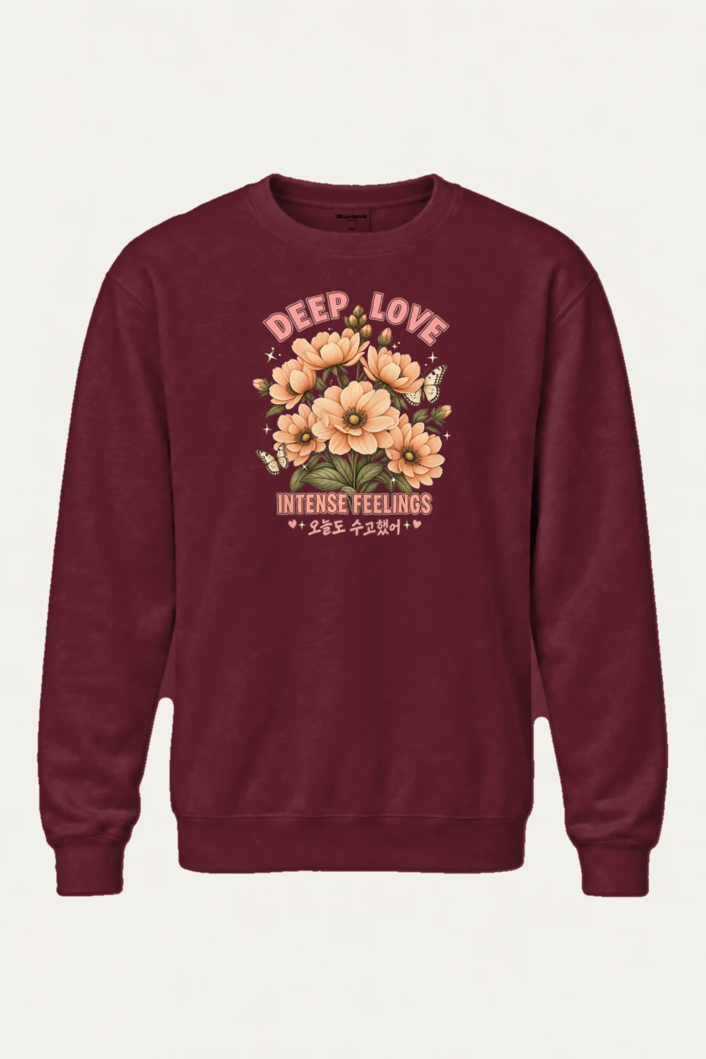 "Deep Love Daisies" Heavy Blend Unisex Crewneck Sweatshirt | Gildan 18000