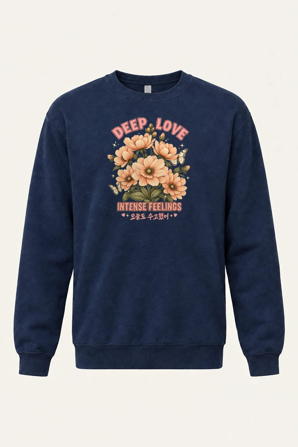 "Deep Love Daisies" Heavy Blend Unisex Crewneck Sweatshirt | Gildan 18000