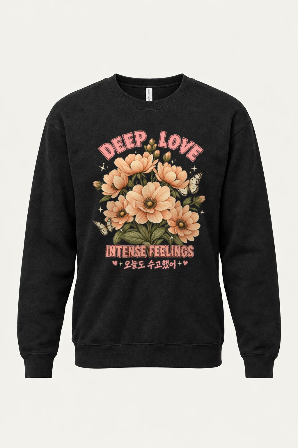 "Deep Love Daisies" Heavy Blend Unisex Crewneck Sweatshirt | Gildan 18000