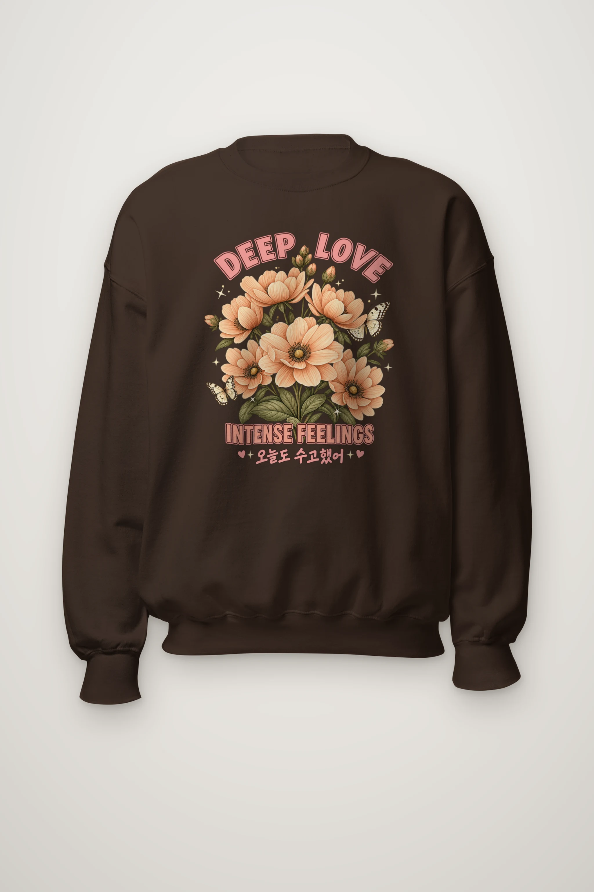 "Deep Love Daisies" Heavy Blend Unisex Crewneck Sweatshirt