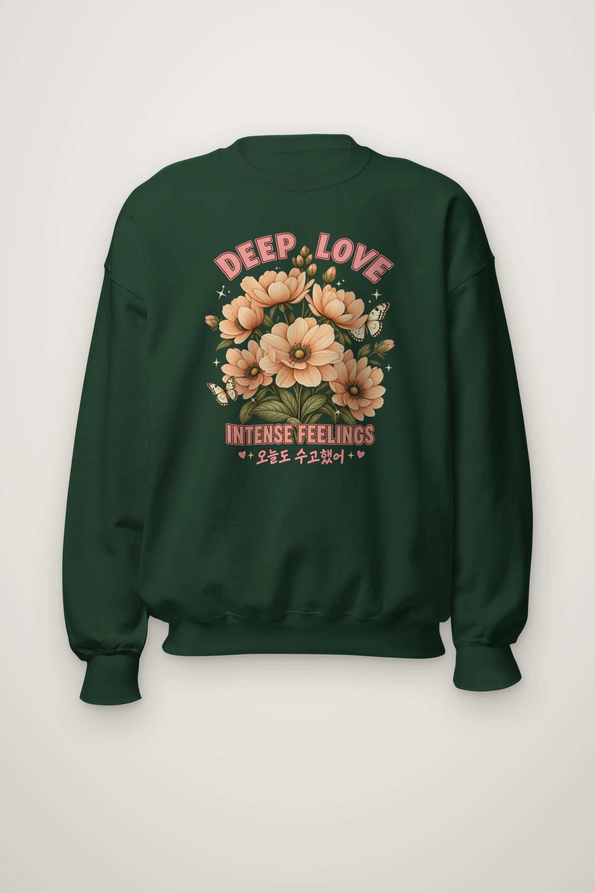 "Deep Love Daisies" Heavy Blend Unisex Crewneck Sweatshirt