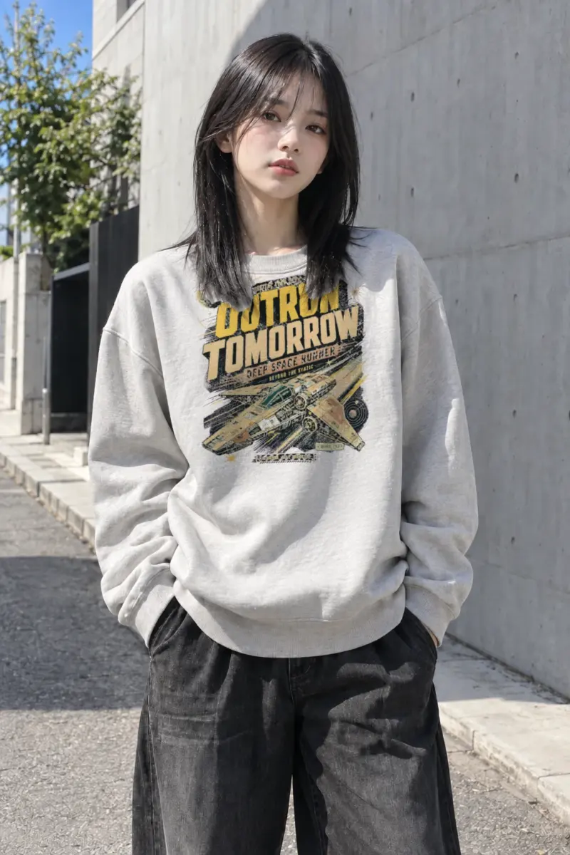 "Deep Space Runner" Heavy Blend Unisex Crewneck Sweatshirt | Gildan 18000