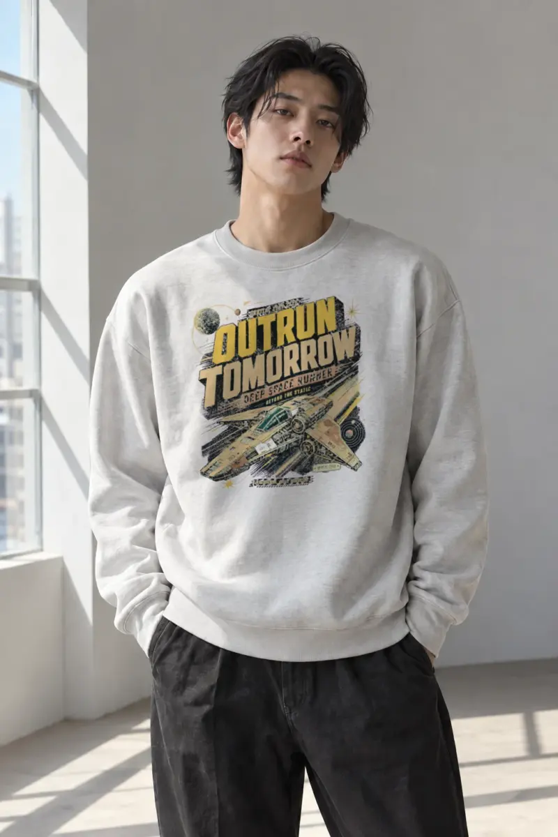 "Deep Space Runner" Heavy Blend Unisex Crewneck Sweatshirt | Gildan 18000
