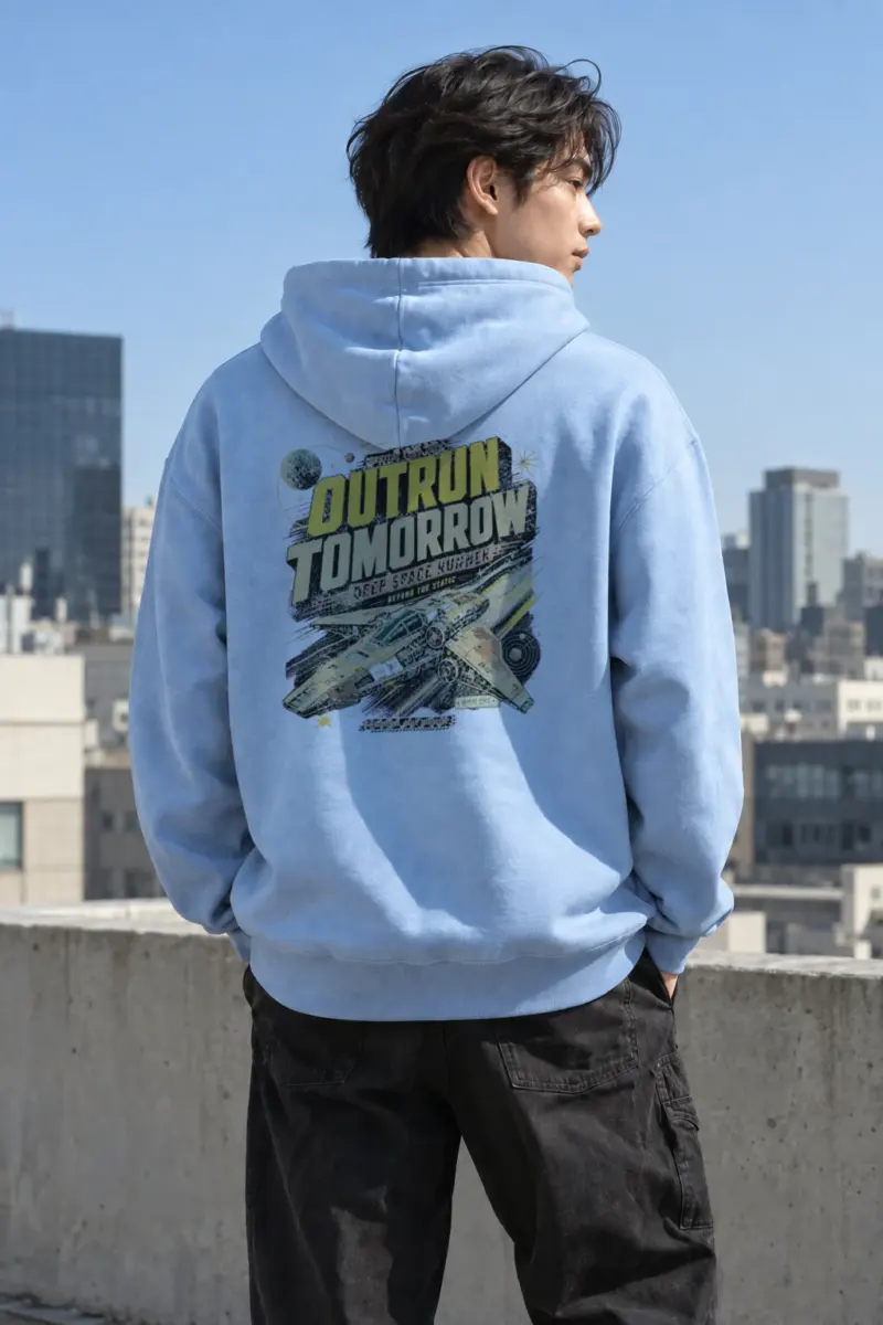 "Deep Space Runner" Heavy Blend Unisex Pullover Hoodie | Gildan 18500