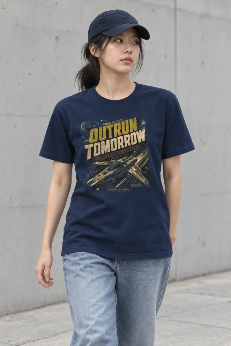 "Deep Space Runner" Heavyweight Unisex Crewneck T-shirt