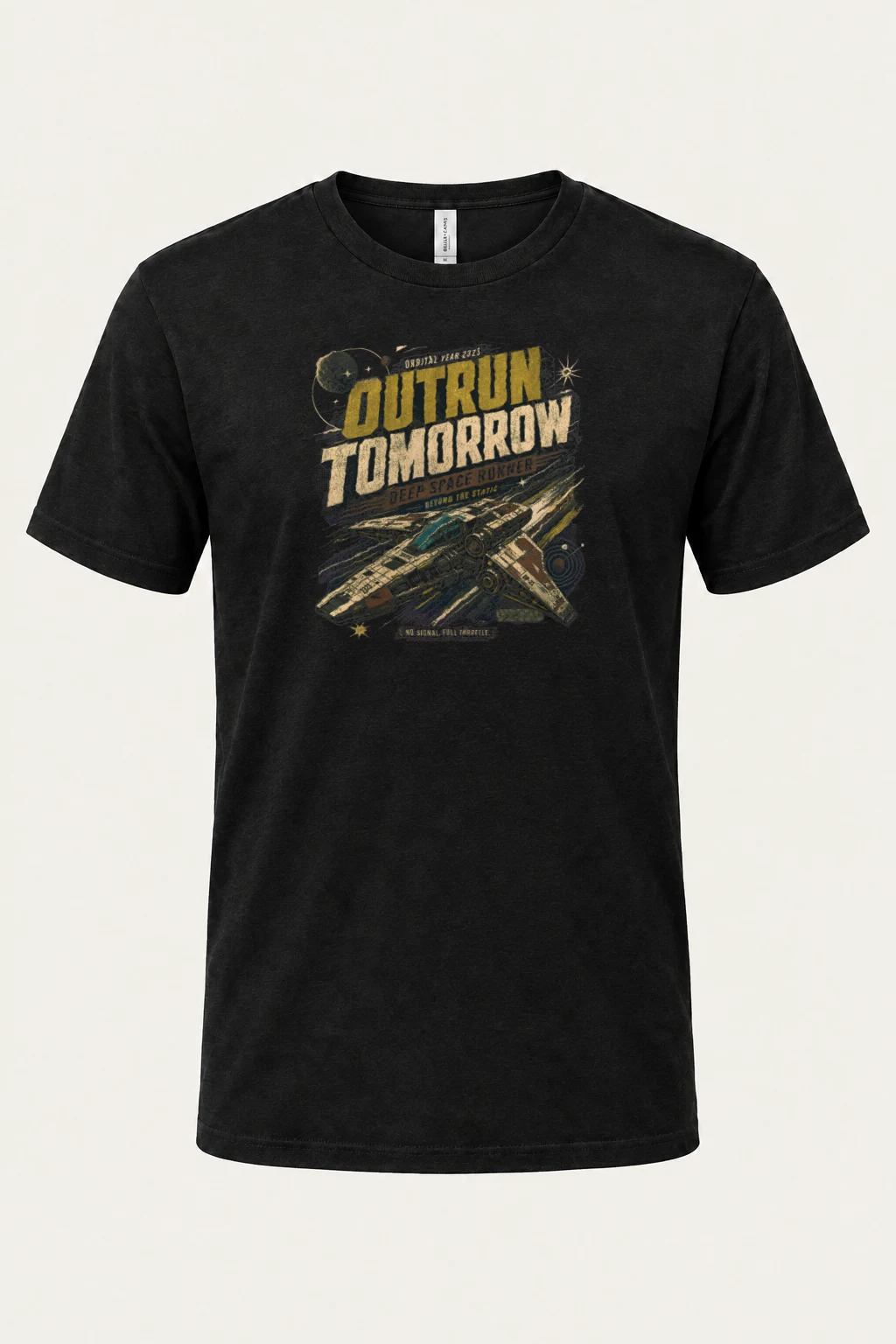 "Deep Space Runner" Heavyweight Unisex Crewneck T-shirt | Gildan 5000