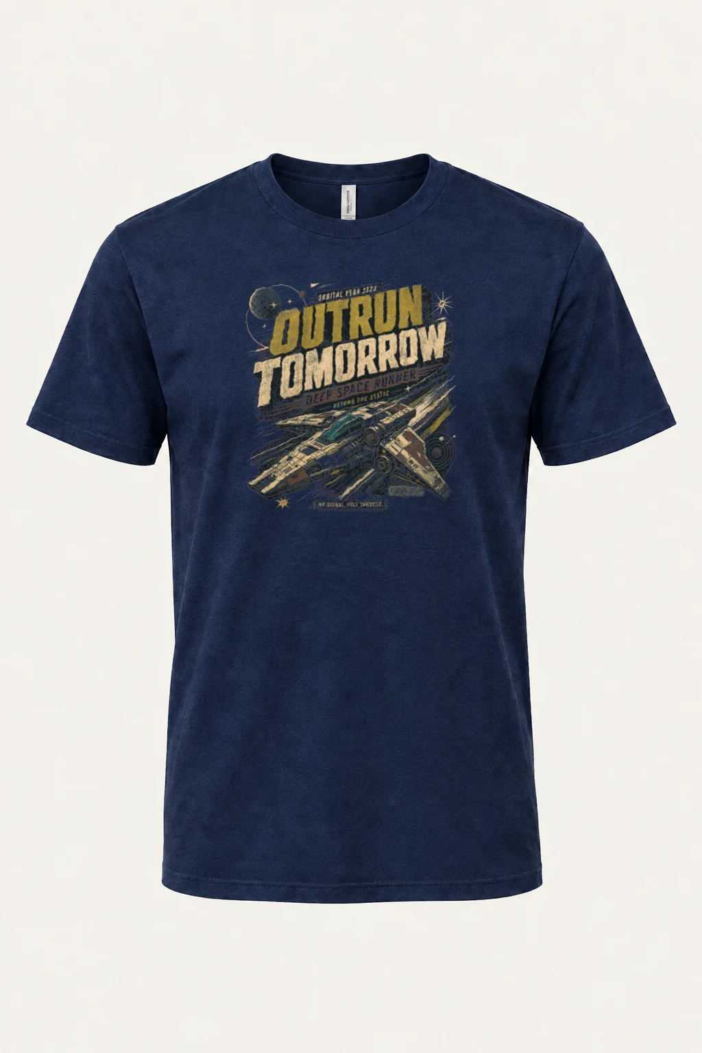 "Deep Space Runner" Heavyweight Unisex Crewneck T-shirt | Gildan 5000