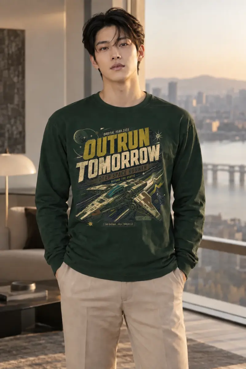 "Deep Space Runner" Unisex Longsleeve T-shirt | Gildan 2400