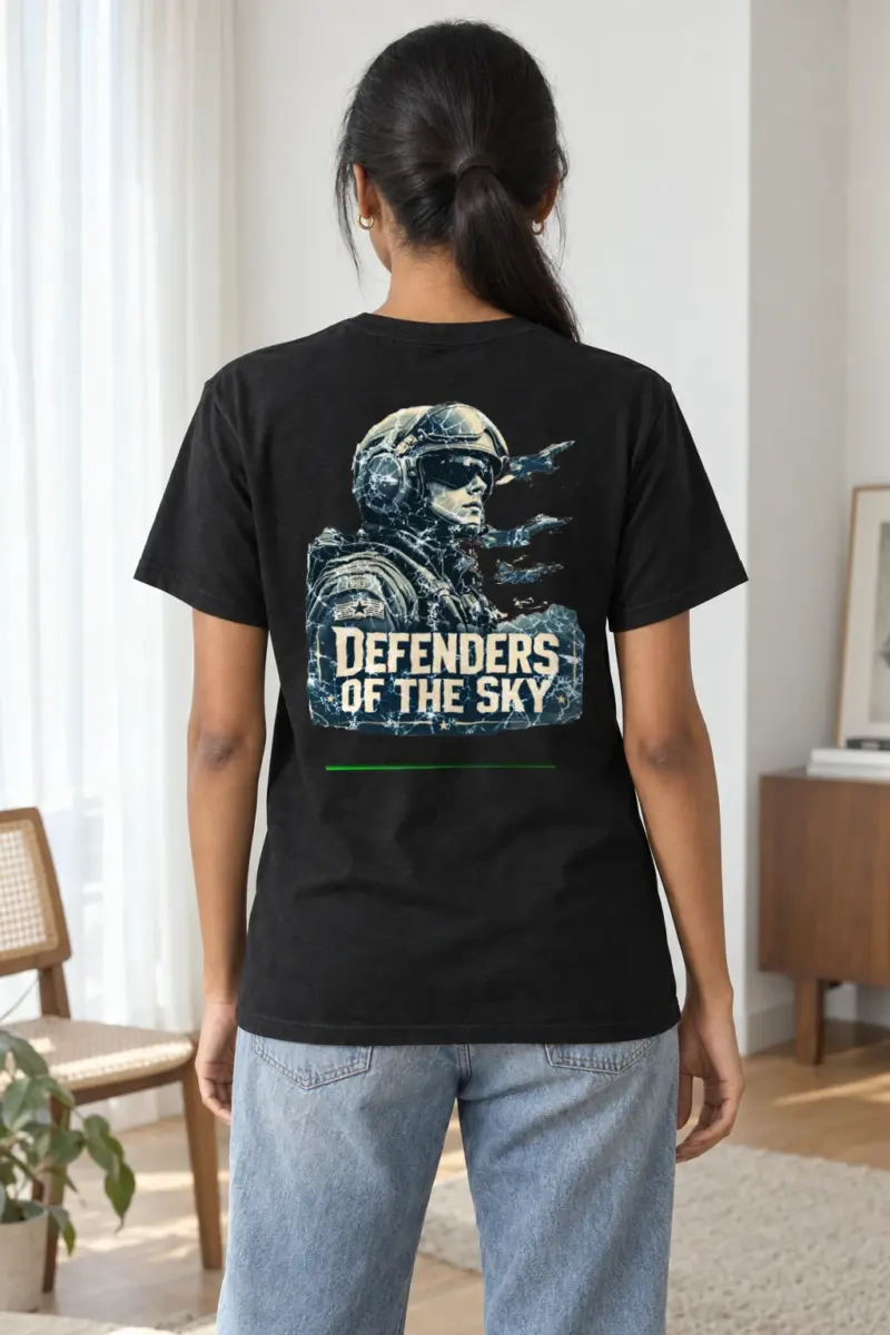 "Defenders Of The Sky" Heavyweight Unisex Crewneck T-shirt | Gildan 5000