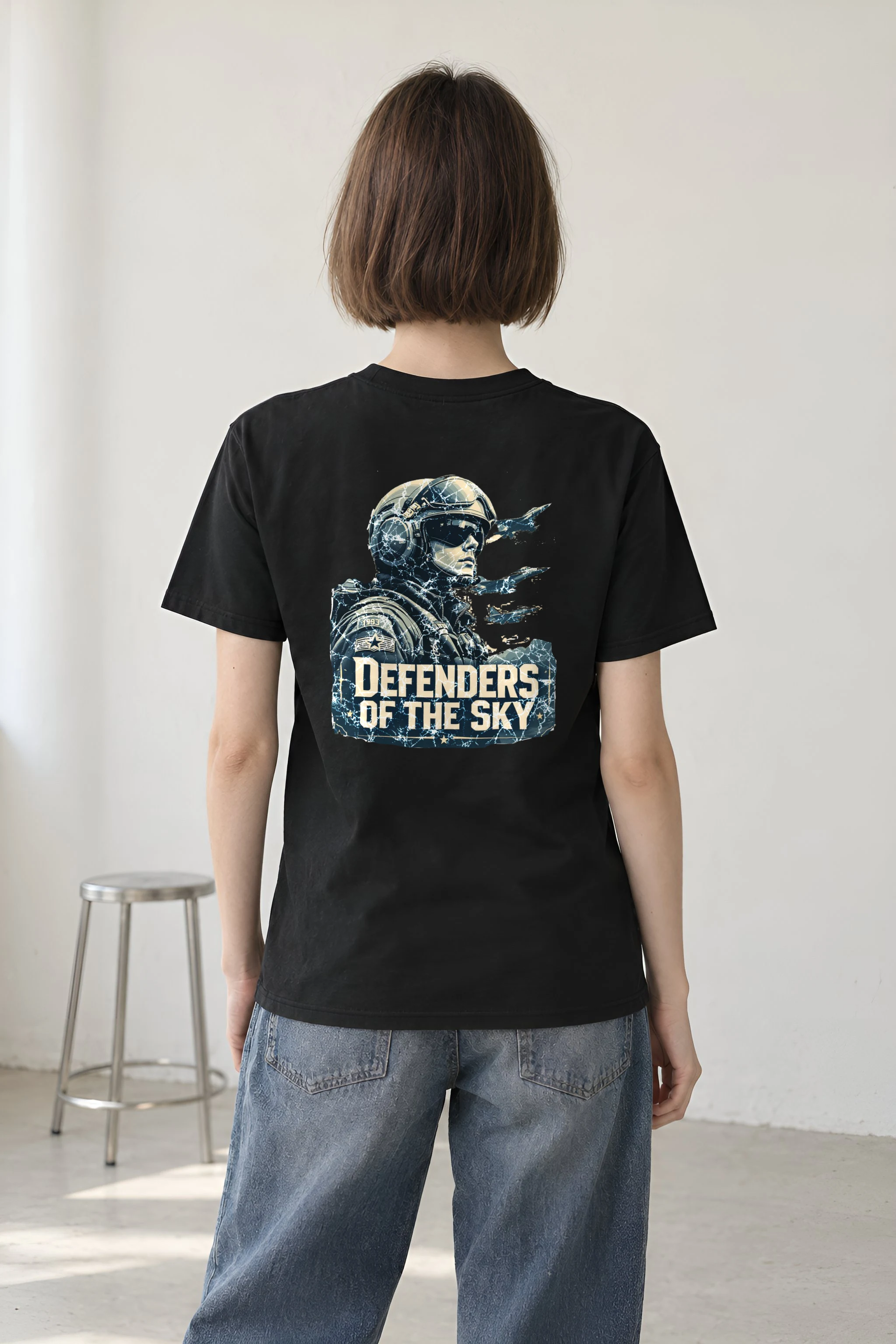 "Defenders Of The Sky" Heavyweight Unisex Crewneck T-shirt