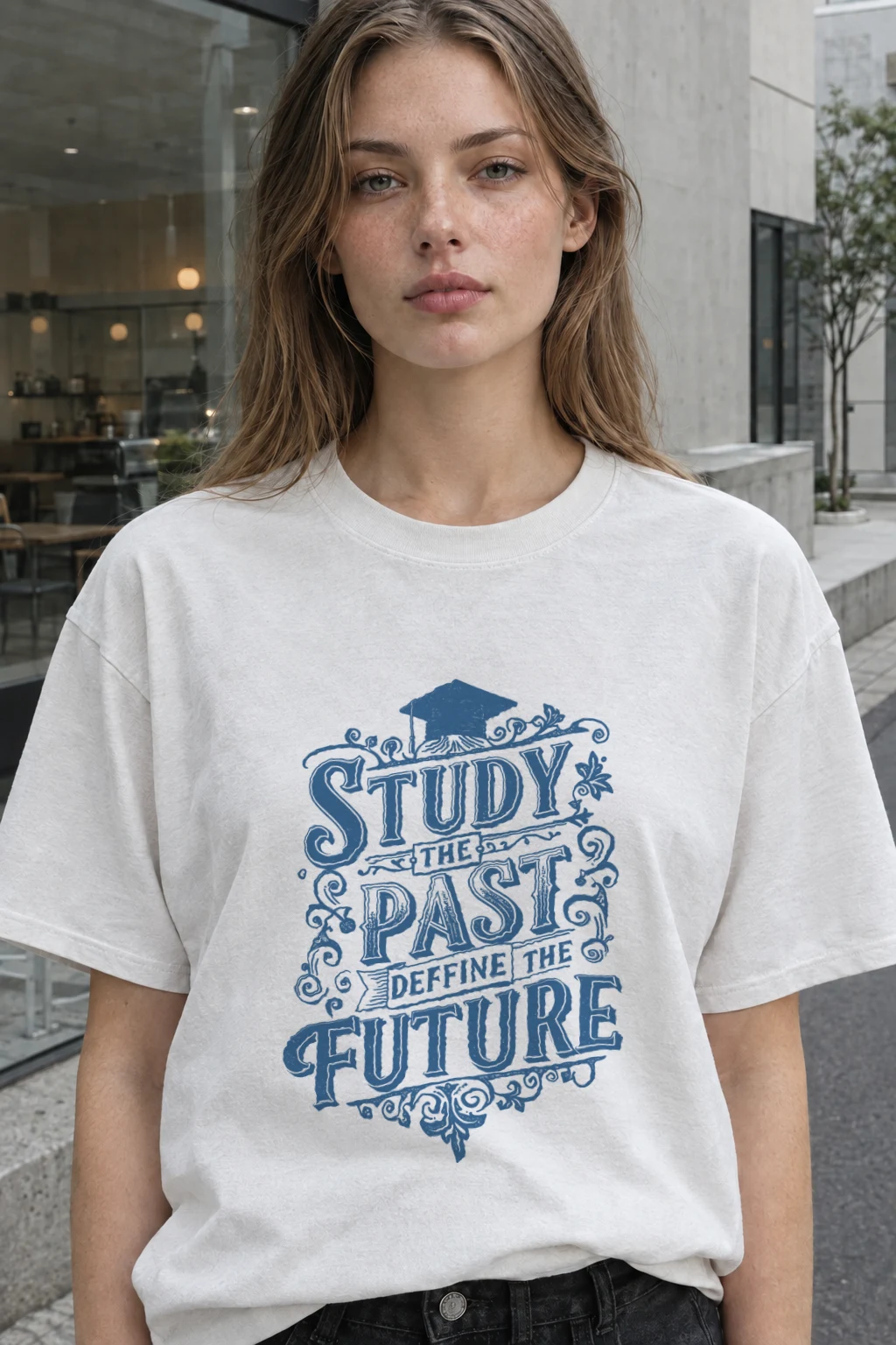 "Define The Future" Heavyweight Unisex Crewneck T-shirt | Gildan 5000