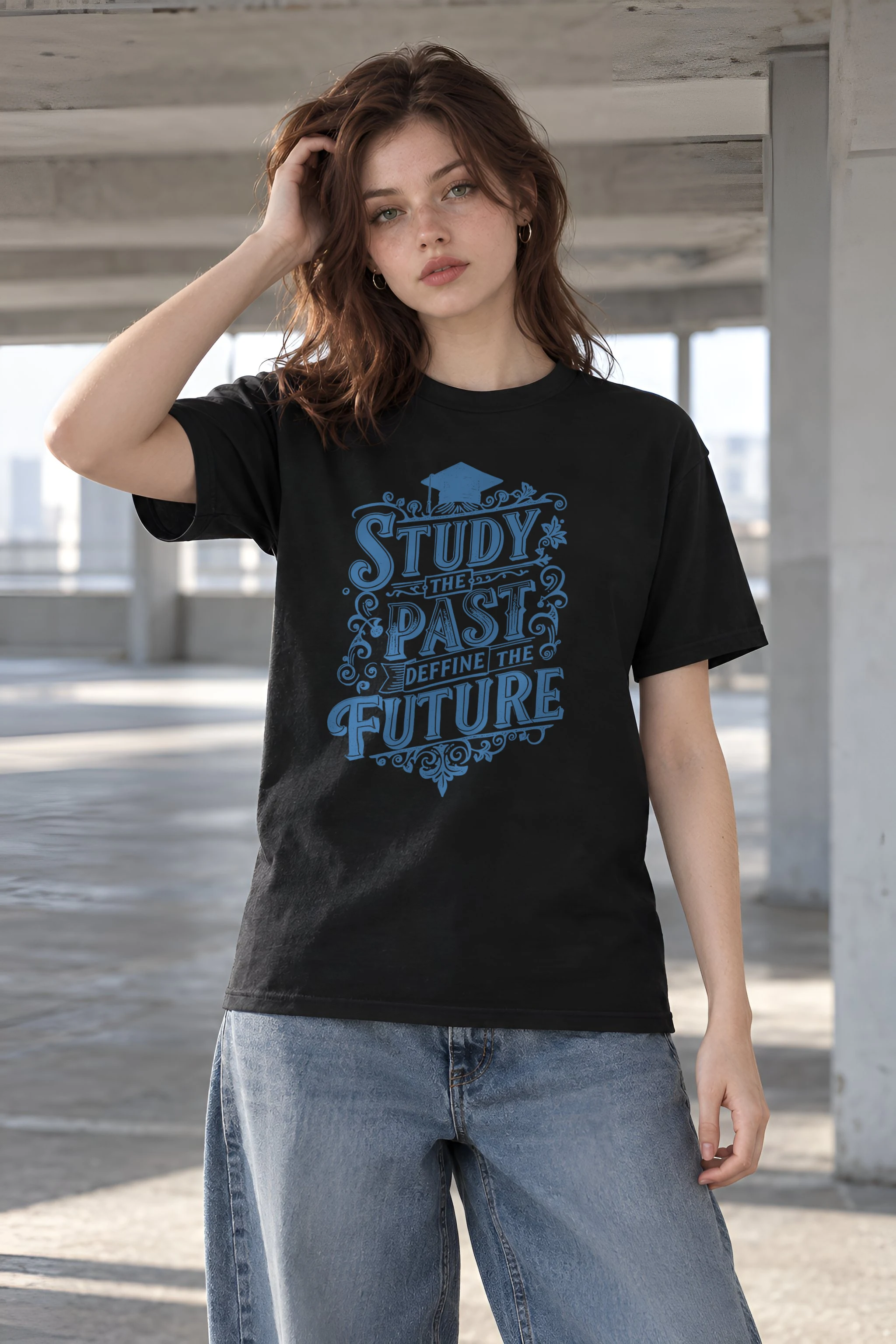 "Define The Future" Heavyweight Unisex Crewneck T-shirt