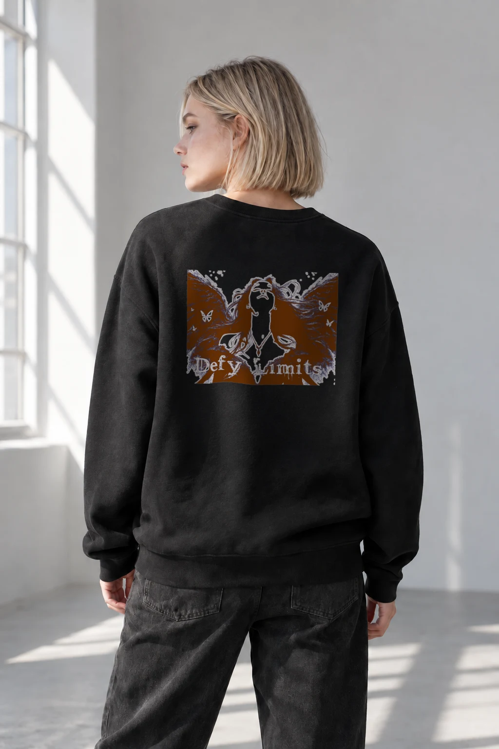 "Defy Limits" Heavy Blend Unisex Crewneck Sweatshirt | Gildan 18000