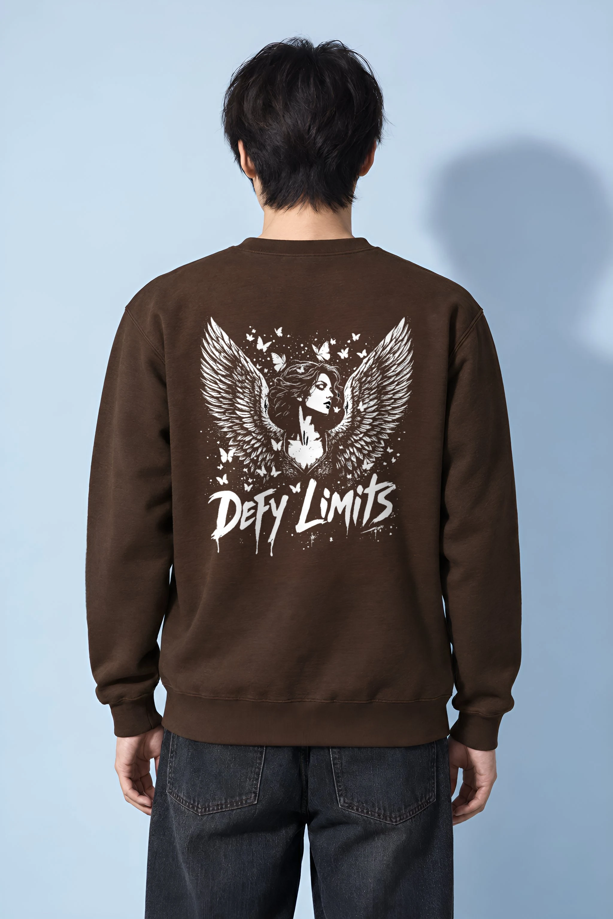 "Defy Limits Owl" Heavy Blend Unisex Crewneck Sweatshirt