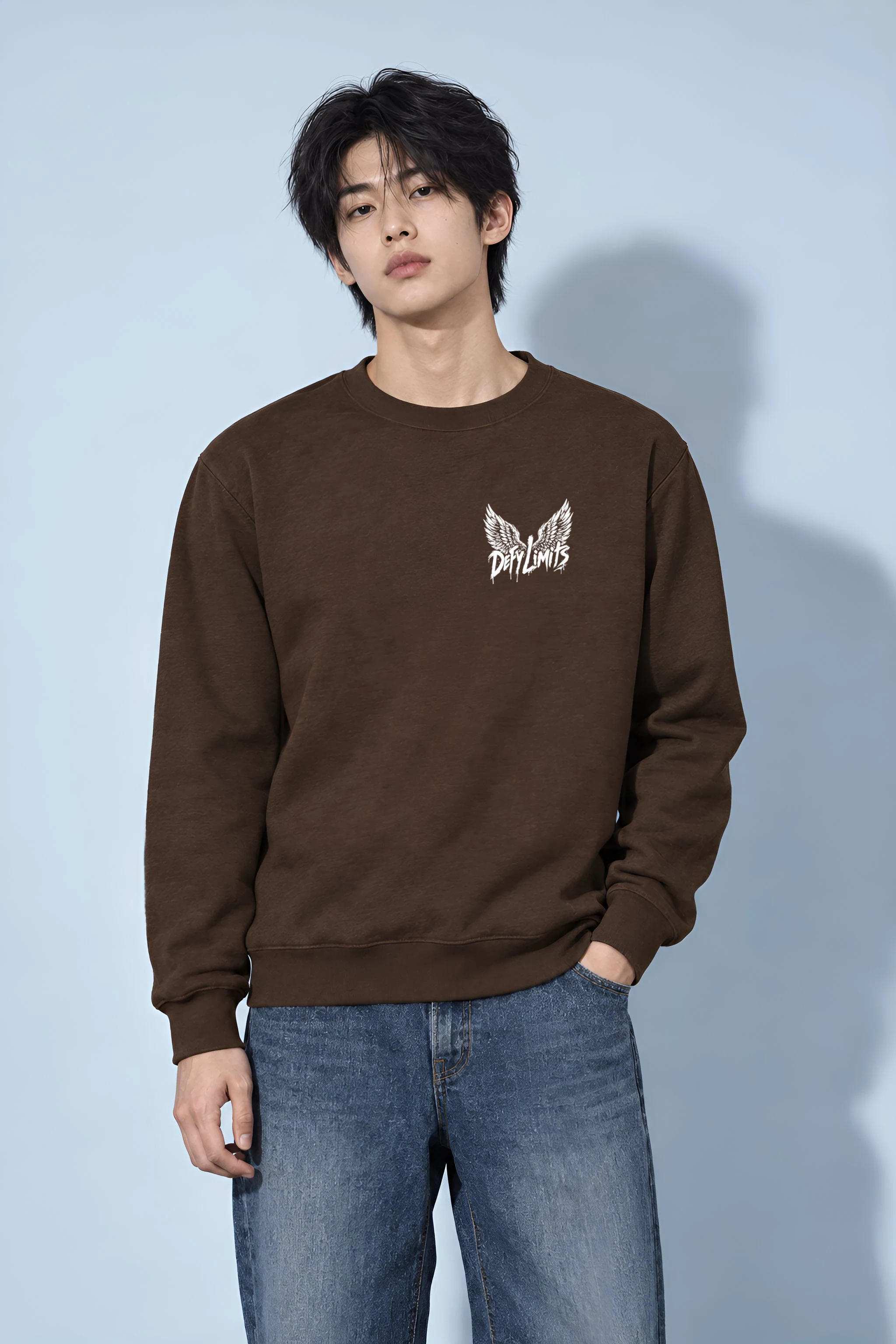 "Defy Limits Owl" Heavy Blend Unisex Crewneck Sweatshirt