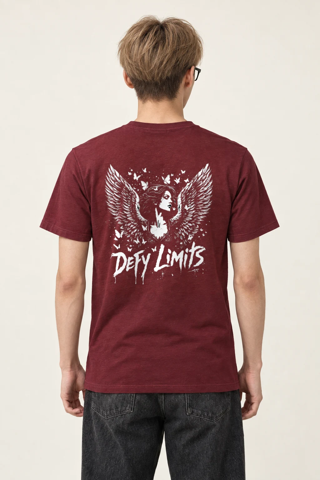 "Defy Limits Owl" Heavyweight Unisex Crewneck T-shirt | Gildan 5000