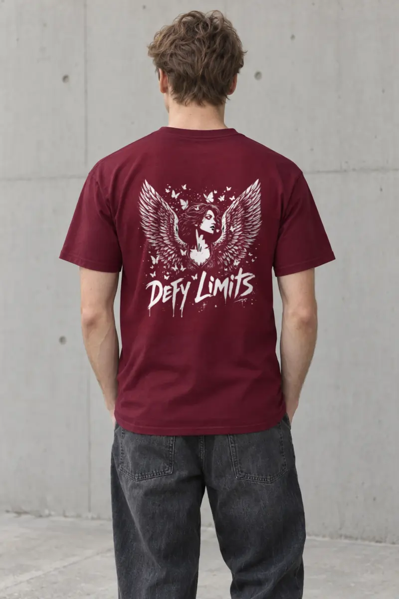 "Defy Limits Owl" Heavyweight Unisex Crewneck T-shirt