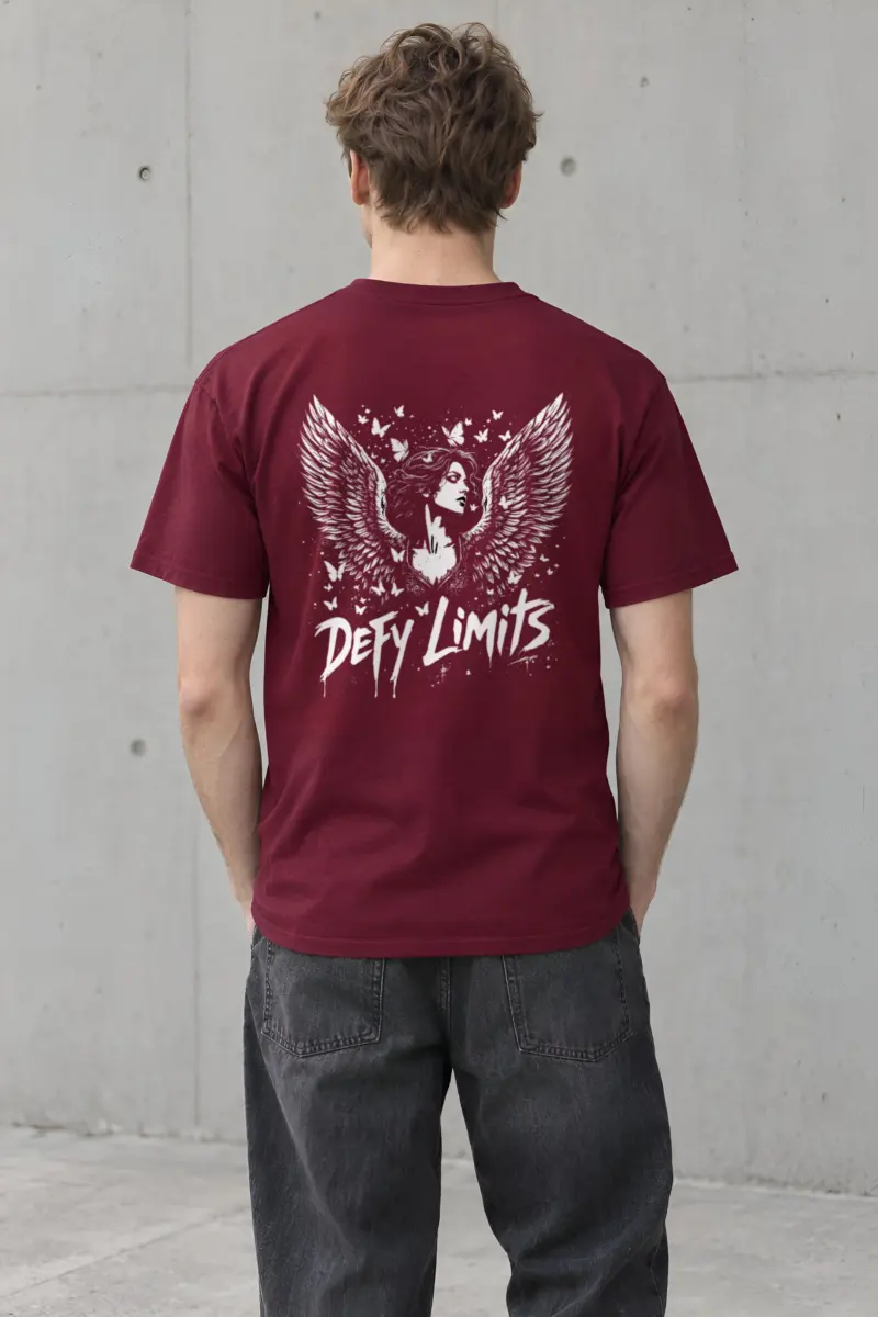 "Defy Limits Owl" Heavyweight Unisex Crewneck T-shirt