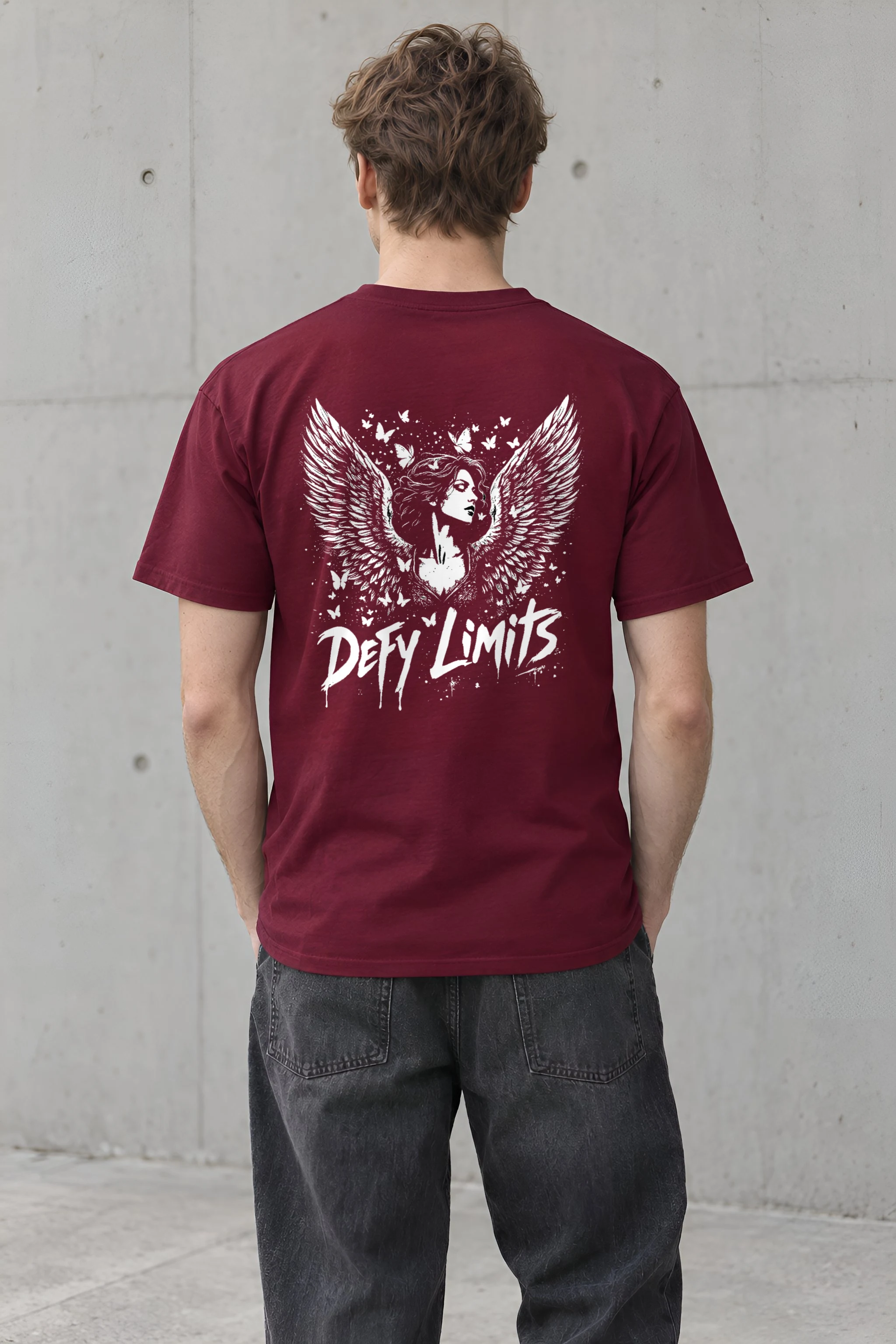 "Defy Limits Owl" Heavyweight Unisex Crewneck T-shirt