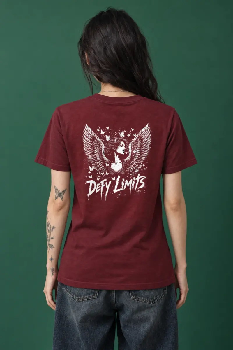 "Defy Limits Owl" Heavyweight Unisex Crewneck T-shirt