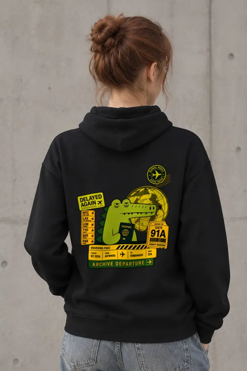 "Delayed Again" Heavy Blend Unisex Pullover Hoodie