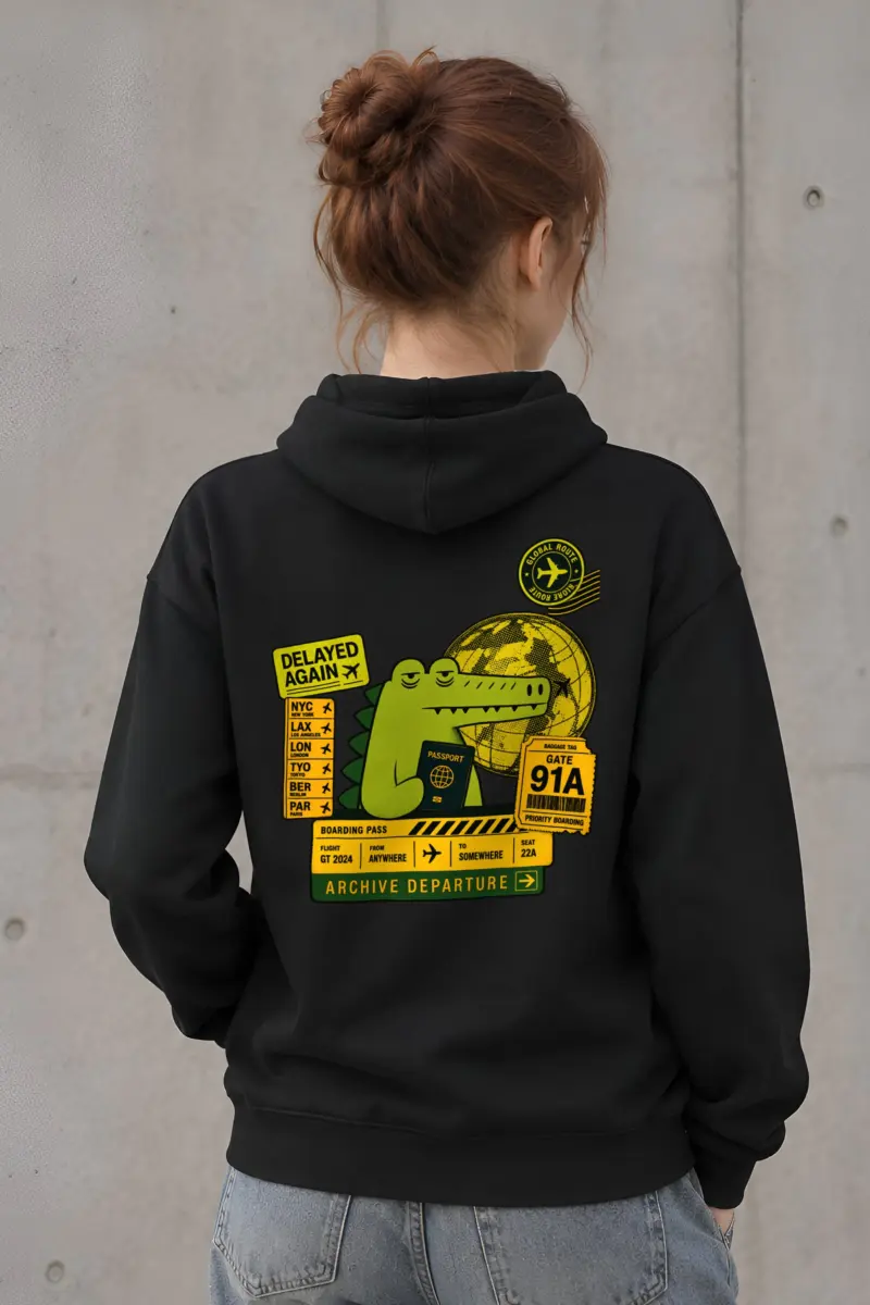 "Delayed Again" Heavy Blend Unisex Pullover Hoodie