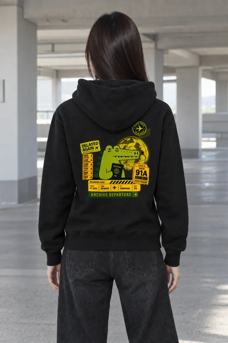 "Delayed Again" Heavy Blend Unisex Pullover Hoodie