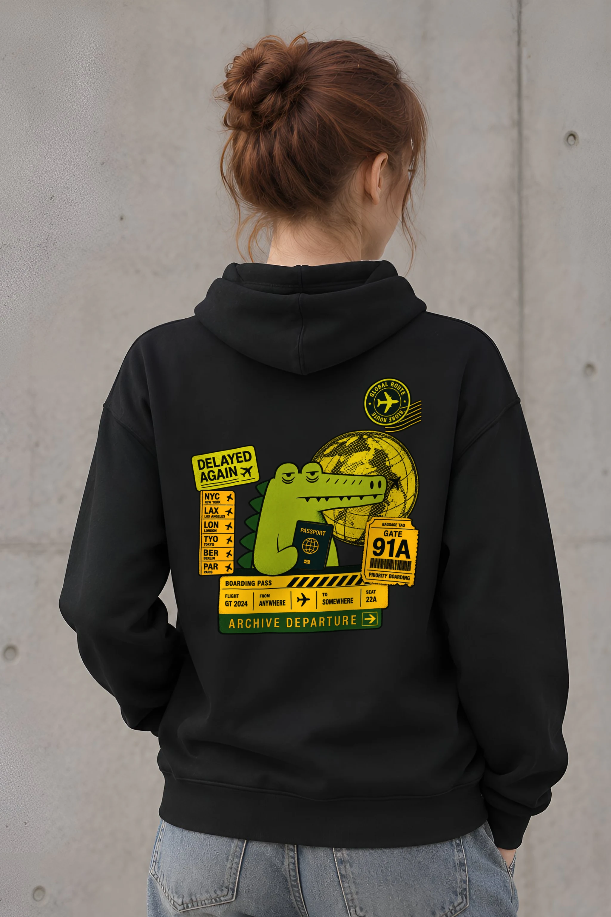 "Delayed Again" 1 Pullover Hoodie