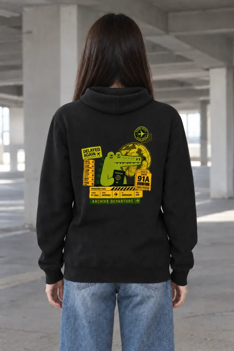 "Delayed Again" Heavy Blend Unisex Pullover Hoodie