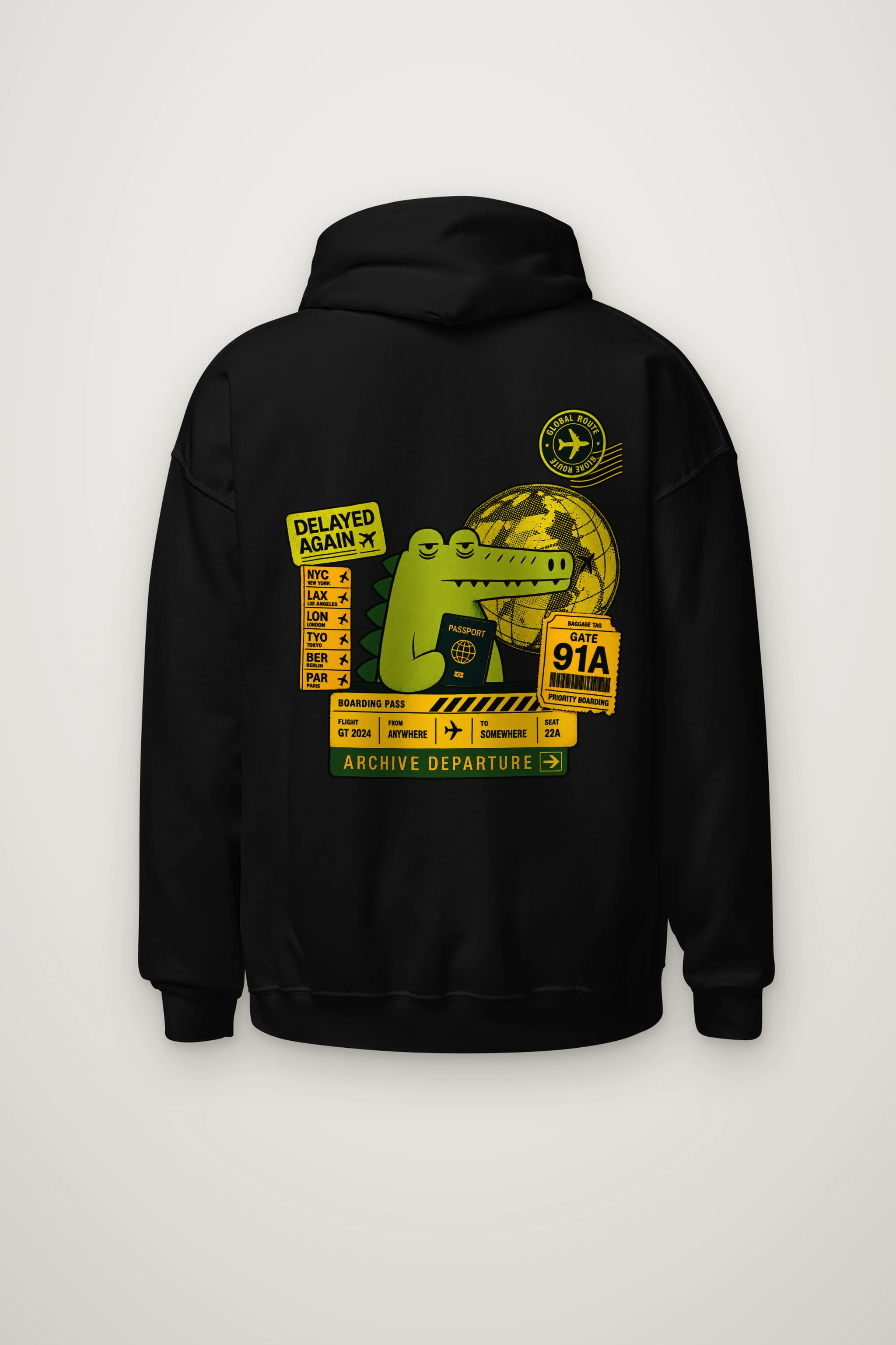 "Delayed Again" Heavy Blend Unisex Pullover Hoodie