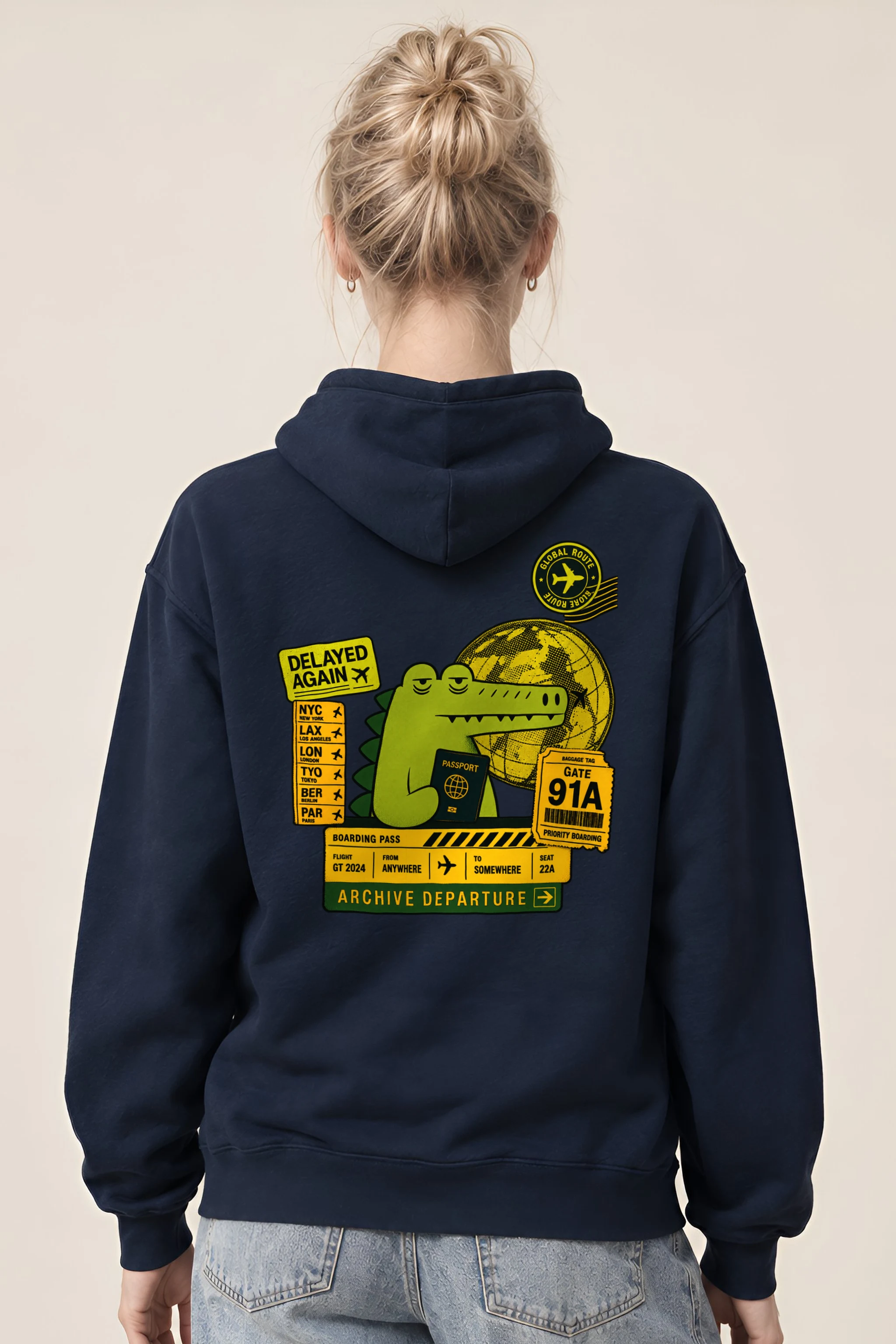 "Delayed Again" 1 Pullover Hoodie