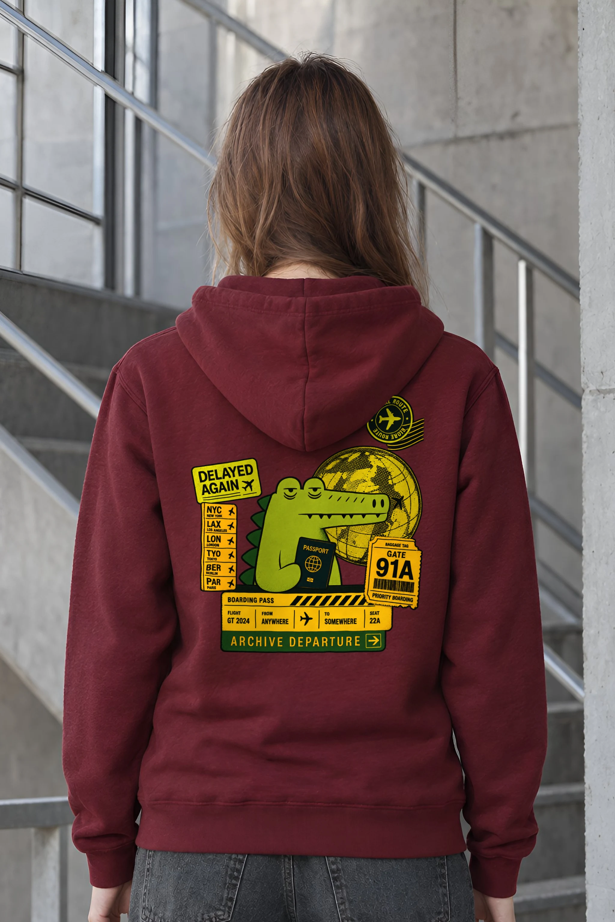 "Delayed Again" 1 Pullover Hoodie